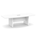 Officesource OS Conference Tables Boat Shaped Conference Table with Slab Base PL236WH